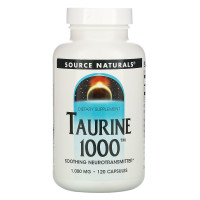 Таурин, Taurine 1000, Source Naturals, 1000 мг, 120 капсул