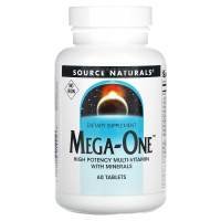 Мультивитамины без железа, Mega-One, Source Naturals, по 1 в день, 60 таблеток
