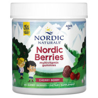 Полівітаміни для дітей від 3 років, Nordic Berries Multivitamin Gummies, Nordic Naturals, зі смаком вишні, 120 жувальних цукерок