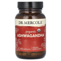 Ашваганда, Ashwaganda, Dr. Mercola, органик, 60 капсул