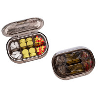 Органайзер для таблеток, Plastic Pill Organizer Waterproof Moisture-Proof, MEMOSAN, водонепроницаемый, влагостойкий, с 6 отделениями, черный
