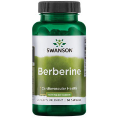 Берберин, Berberine, Swanson, 400 мг, 60 капсул