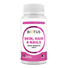 Кожа, волосы и ногти, Skin, Hair & Nails, Biotus, 60 таблеток