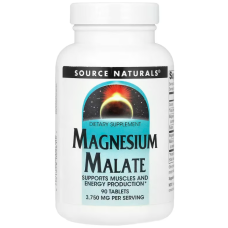 Магний малат, Magnesium Malate, Source Naturals, 3750 мг, 90 таблеток (1250 мг в 1 таблетке)