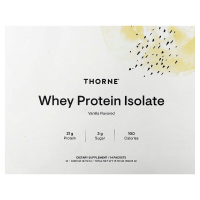 Сироватковий протеїн, ізолят, Whey Protein Isolate, Thorne, зі смаком ванілі, 14 пакетиків (по 27,9 г кожен)