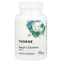 Ацетил-L-карнітин, Acetyl-L-Carnitine, Thorne, 500 мг, 60 капсул
