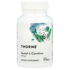 Ацетил-L-карнітин, Acetyl-L-Carnitine, Thorne, 500 мг, 60 капсул