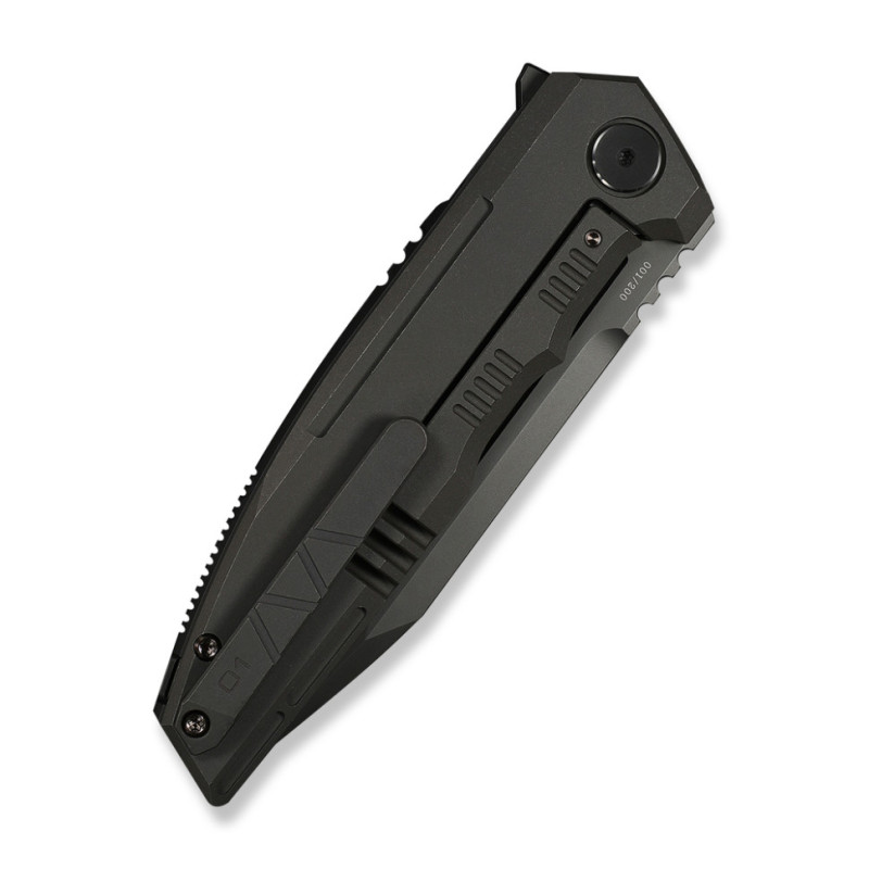Ніж складаний туристичний Weknife Breach (9.8 см) Bohler M390 / Titanium вугільно-сірий