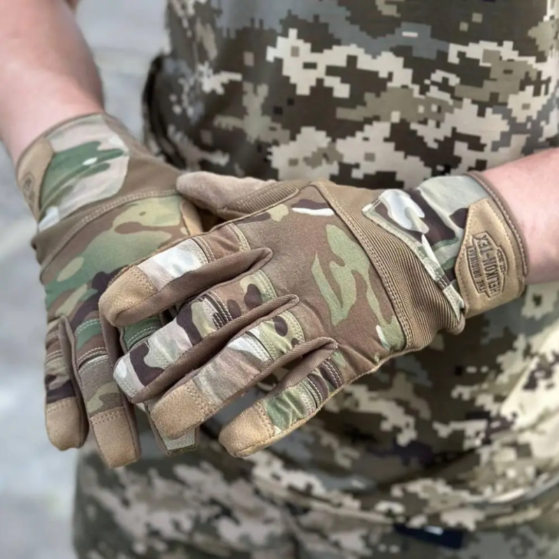 Рукавички тактичні Helikon-Tex Range Tactical Gloves - PenCott WildWood / Coyote A, розмір M