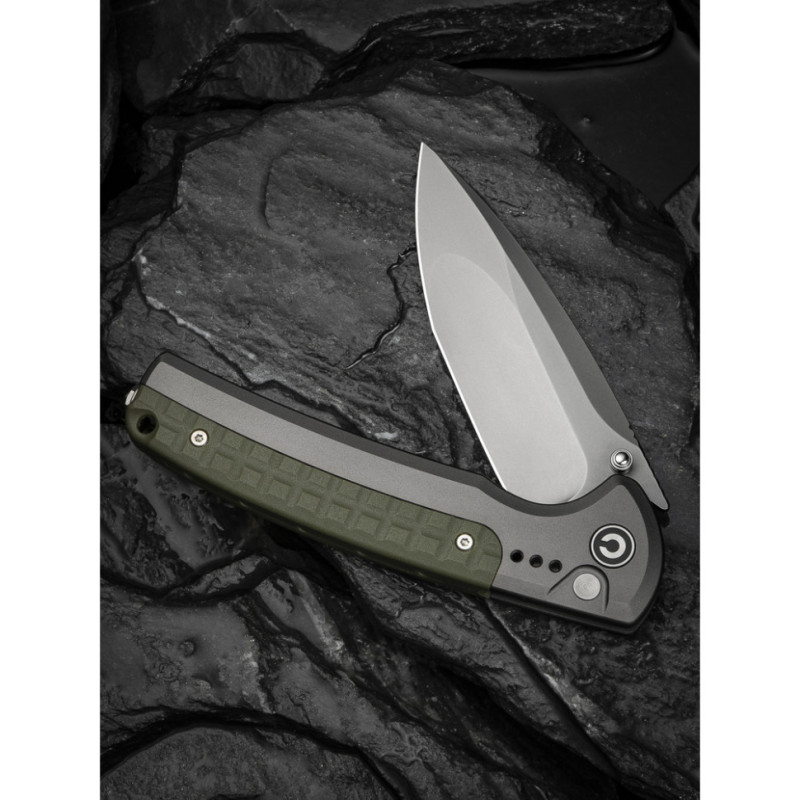 Ніж складаний туристичний Civivi Sentinel Strike II, (9.4 см) Nitro-V / Aluminum & FRN темно-зелений