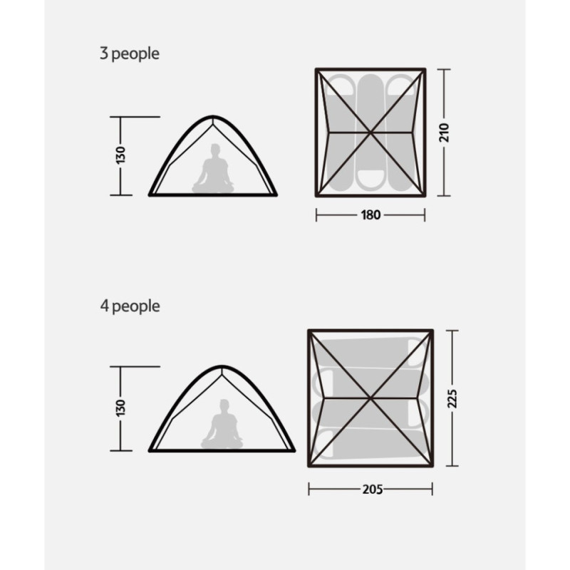 Намет тримісний автоматичний Naturehike NH21ZP008, оливково-зелений