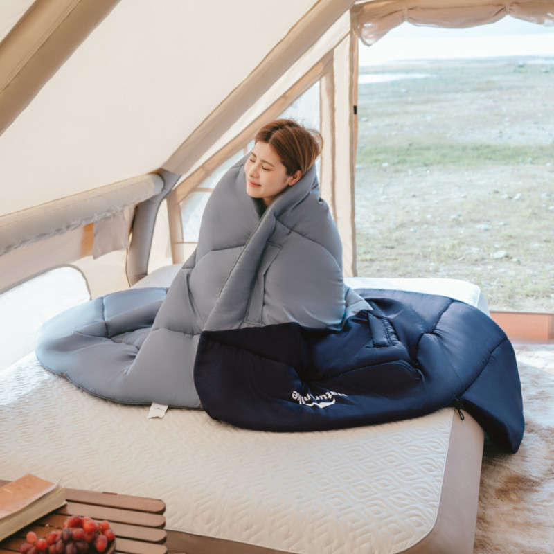 Спальник з капюшоном Naturehike Sunny Day PL02 U450 CNK2550WS028, (3,9°C), правий, коричнево-зелений