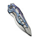Ніж складаний туристичний Weknife Arrakis (8.8 см) Vanax / Titanium сіро-блакитний