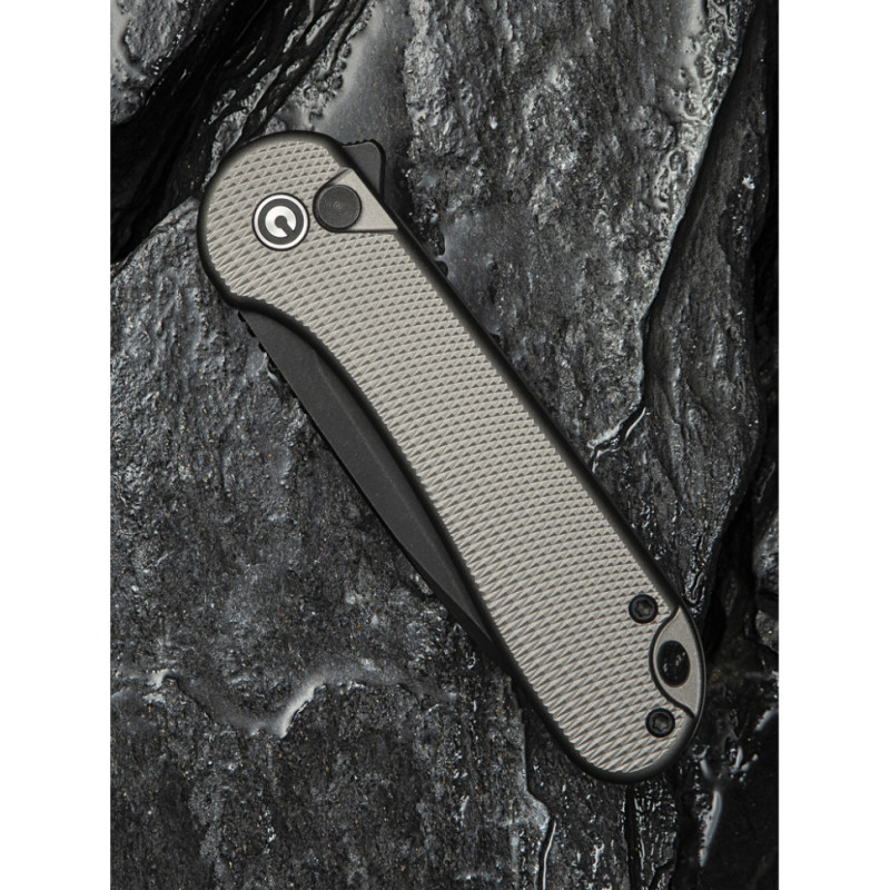 Ніж складаний кишеньковий Civivi Elementum II, (7.5 см) Nitro-V / Aluminum сірий