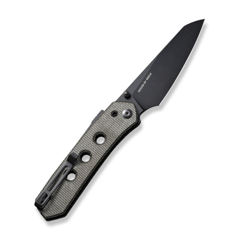 Ніж складаний туристичний Civivi Vision FG, (8.9 см) Nitro-V / Micarta темно-сірий