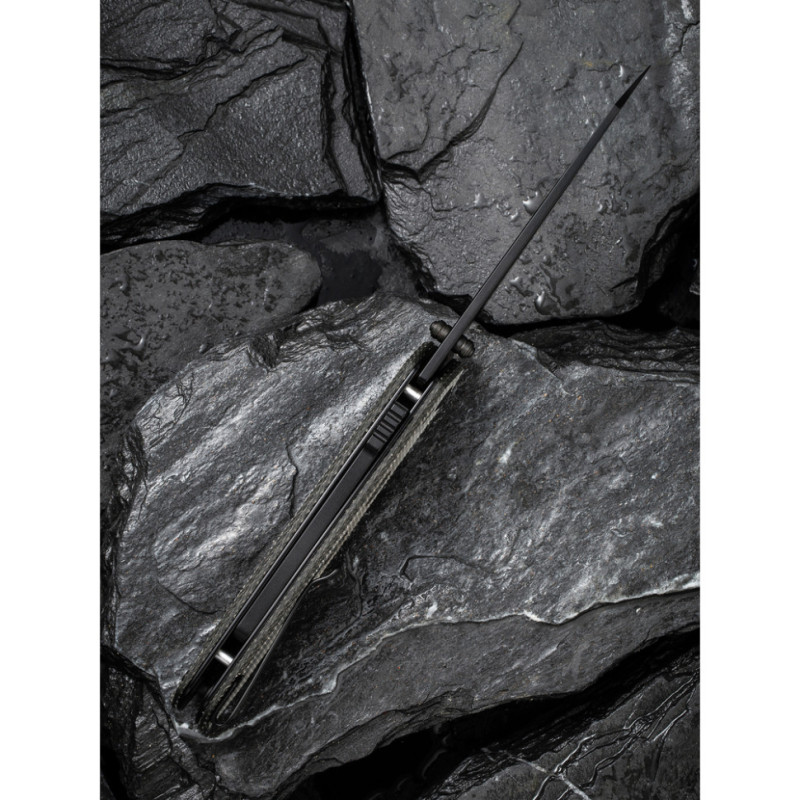 Ніж складаний туристичний Civivi Vision FG, (8.9 см) Nitro-V / Micarta темно-сірий