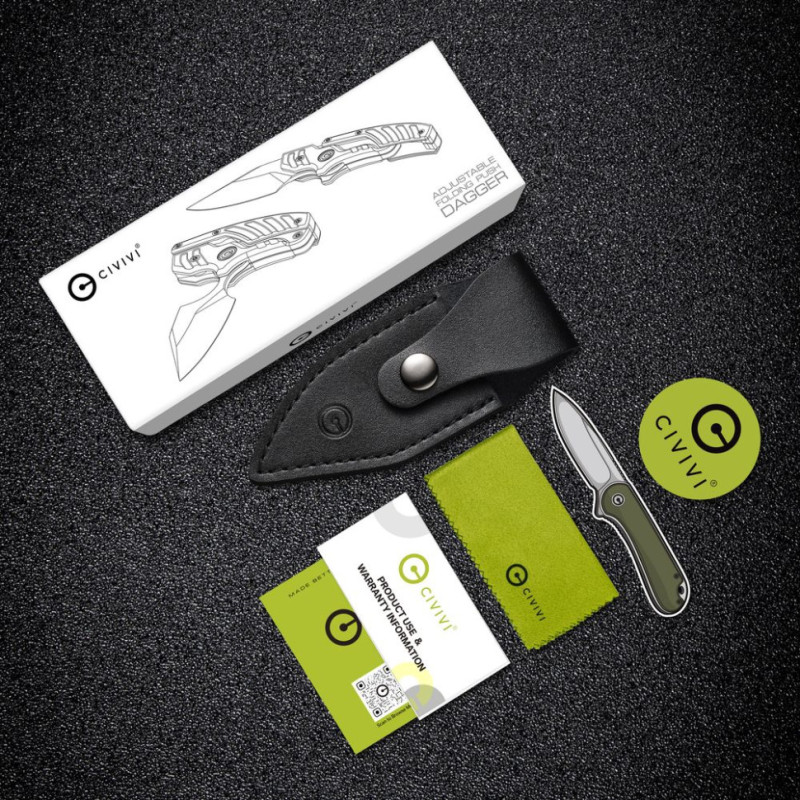 Ніж фіксований тактичний Civivi Typhoeus , (5.8 см) 14C28N / Aluminum зелений