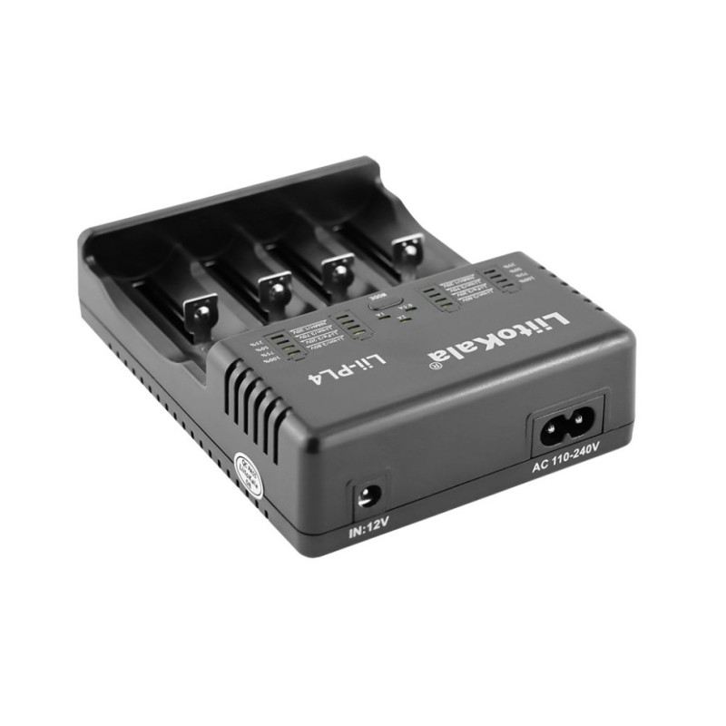Зарядний пристрій Liitokala Lii-PL4, 4 канала, Ni-Mh/Li-ion/LiFePO4, 220V/12V, LED, Box