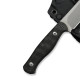Ніж фіксований туристичний Weknife Notchline, (8.7 см) CPM S35VN /Carbon Fiber чорний з чохлом