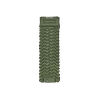 Матрац туристичний надувний одномісний Naturehike CNK2550WS019, 200х60х6.5 см, зелений із вбудованою помпою для надування