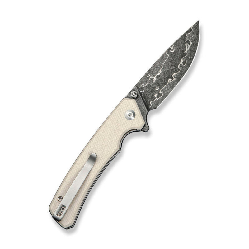 Ніж складаний туристичний Civivi Merit, (8.3 см) Damascus / G10 сірий