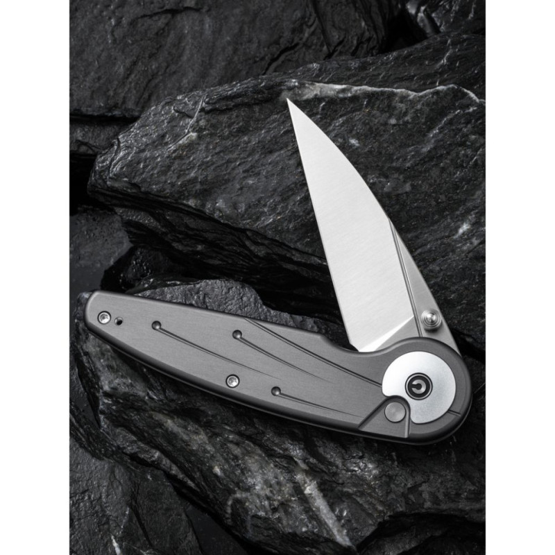 Ніж складаний туристичний Civivi Starflare, (8.4 см) Nitro-V / Aluminum сірий