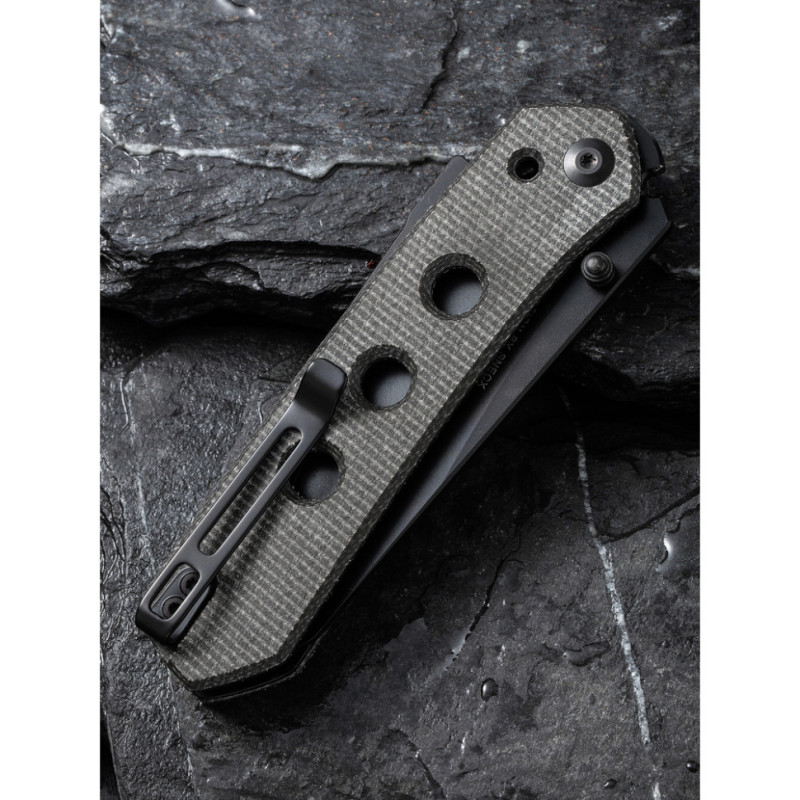 Ніж складаний туристичний Civivi Vision FG, (8.9 см) Nitro-V / Micarta темно-сірий