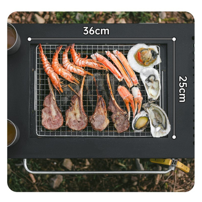 Стіл для барбекю сталевий Naturehike CNK2350CF018, чорний