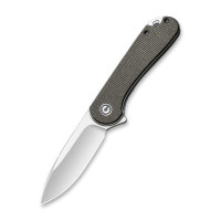 Ніж складаний кишеньковий Civivi Elementum, (7.5 см) D2 / Micarta коричневий