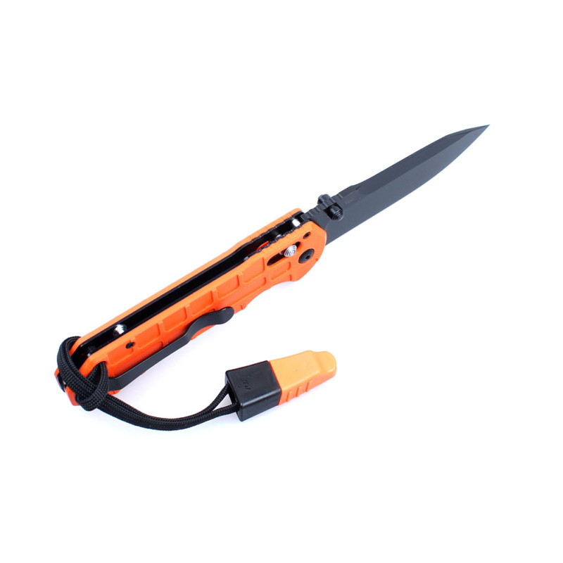 Ніж складаний туристичний Ganzo G7453P-WS ( 9 см) 440С / G10 помаранчевий текстурований