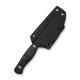 Ніж фіксований туристичний Weknife Notchline, (8.7 см) CPM S35VN /Carbon Fiber чорний з чохлом