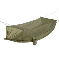 Гамак одноместный с москитной сеткой Naturehike NH22DC004, 300×140 см, полиэстер 210T, тёмно-зелёный