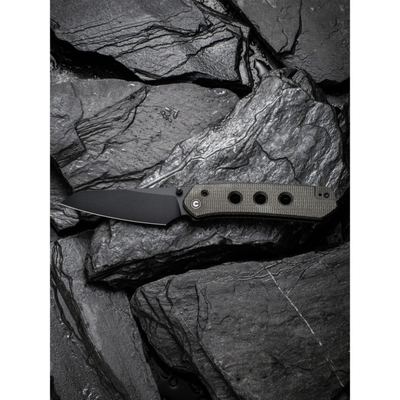 Ніж складаний туристичний Civivi Vision FG, (8.9 см) Nitro-V / Micarta темно-сірий