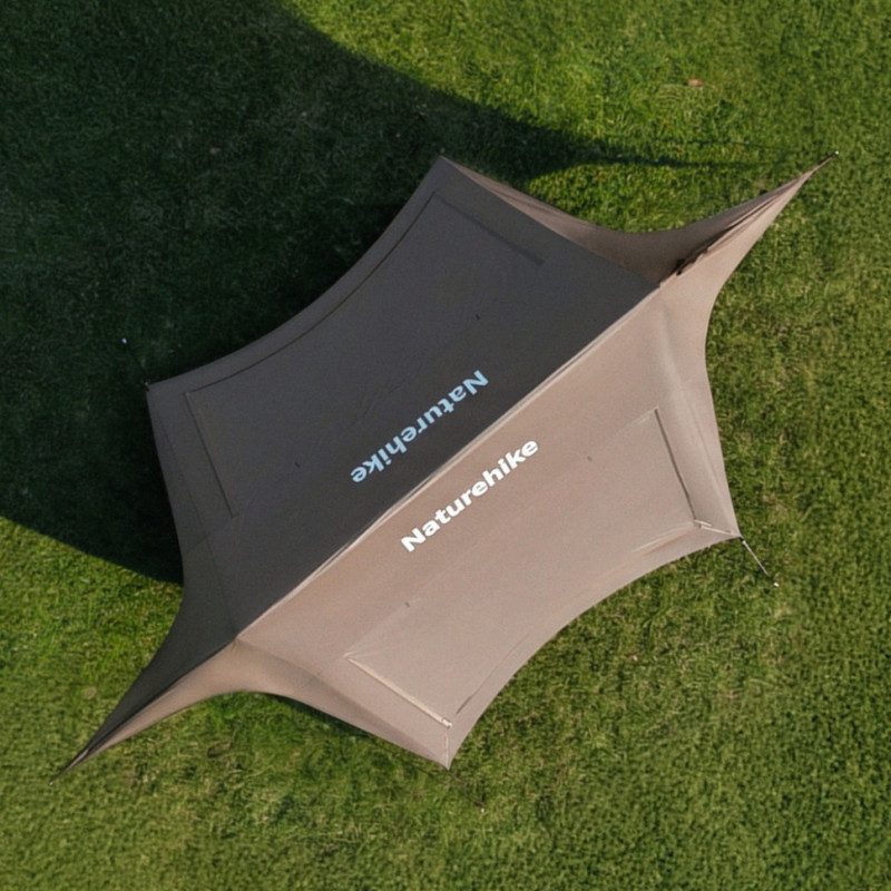 Тент туристичний Naturehike Cloud Skies Tarp Lite CNK2650WS023, 960 х 485 х 260 см, темно-коричневий