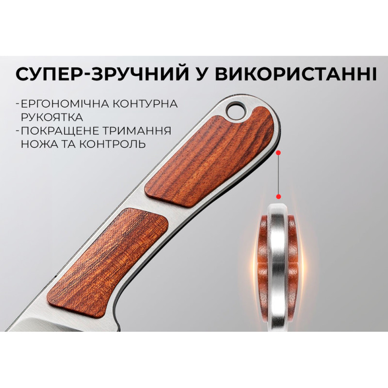Ніж фіксований тактичний Civivi Mini Elementum, (5.7 см) Nitro-V / Guibourtia Wood