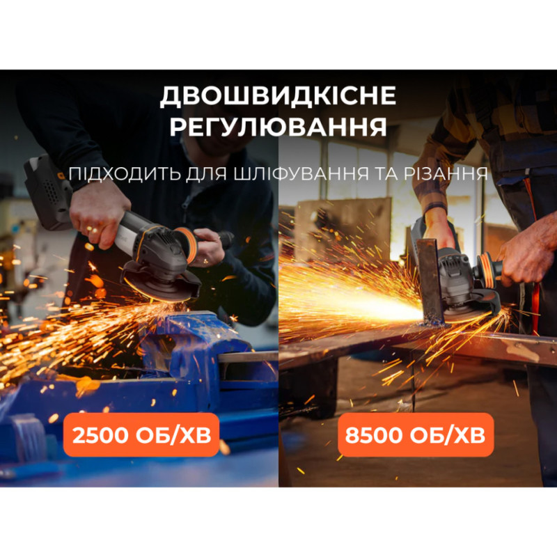 Акумуляторна кутова шліфмашина безщіткова Litheli, живлення від павербанку (УМБ Litheli Power Bank 20000 mAh, 45 W, 2А в комплекті)