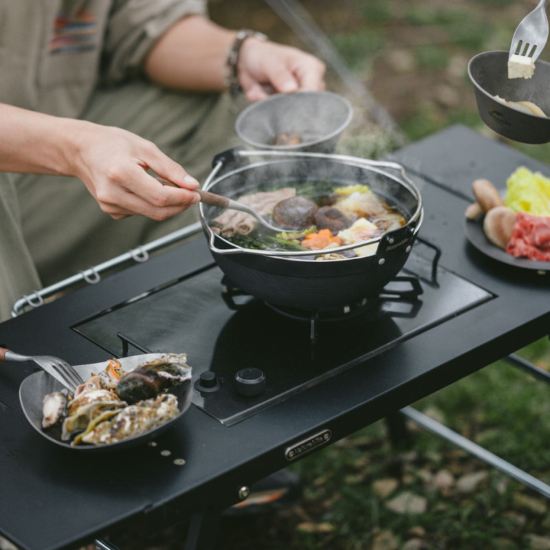 Стіл для барбекю сталевий Naturehike CNK2350CF018, чорний