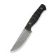 Ніж фіксований туристичний Weknife Notchline, (8.7 см) CPM S35VN /Carbon Fiber чорний з чохлом