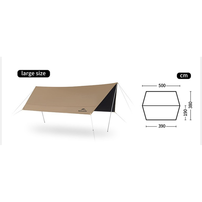 Тент універсальний Naturehike CNK2350WS015, розмір L, бежевий