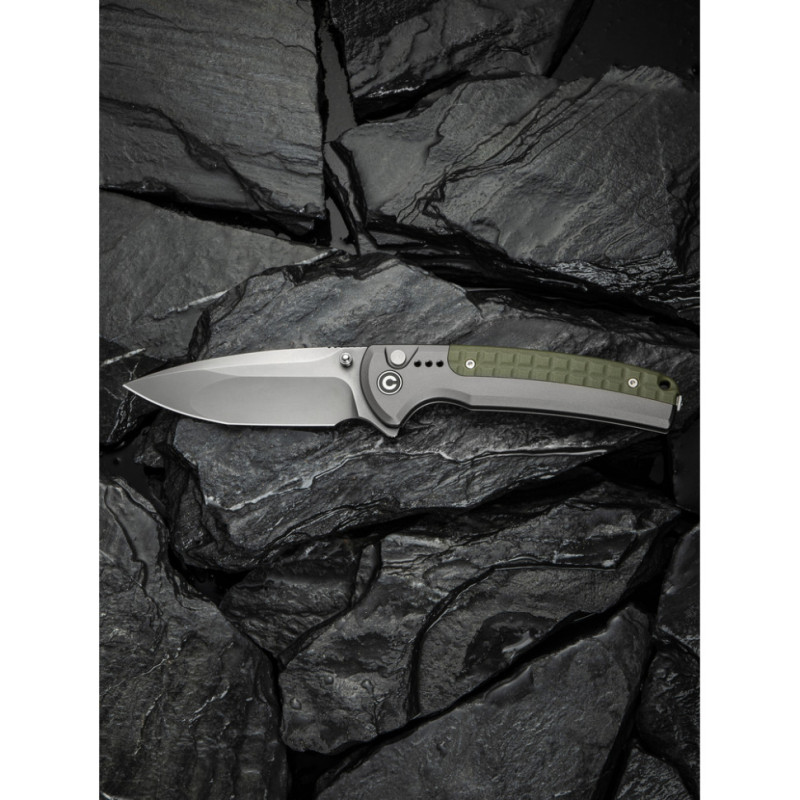 Ніж складаний туристичний Civivi Sentinel Strike II, (9.4 см) Nitro-V / Aluminum & FRN темно-зелений