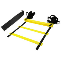 Координаційна драбина (швидкісна доріжка) EasyFit, Довжина 10 м, Сходинки 20 шт, Пластик, Поліестер, Жовто-чорний