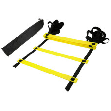 Координаційна драбина (швидкісна доріжка) EasyFit, Довжина 10 м, Сходинки 20 шт, Пластик, Поліестер, Жовто-чорний