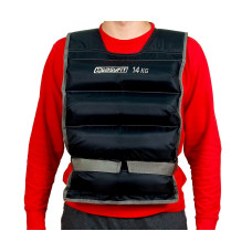 Жилет для обтяження EasyFit, Вага 14 кг, Оксфорд, Пісок, Чорний