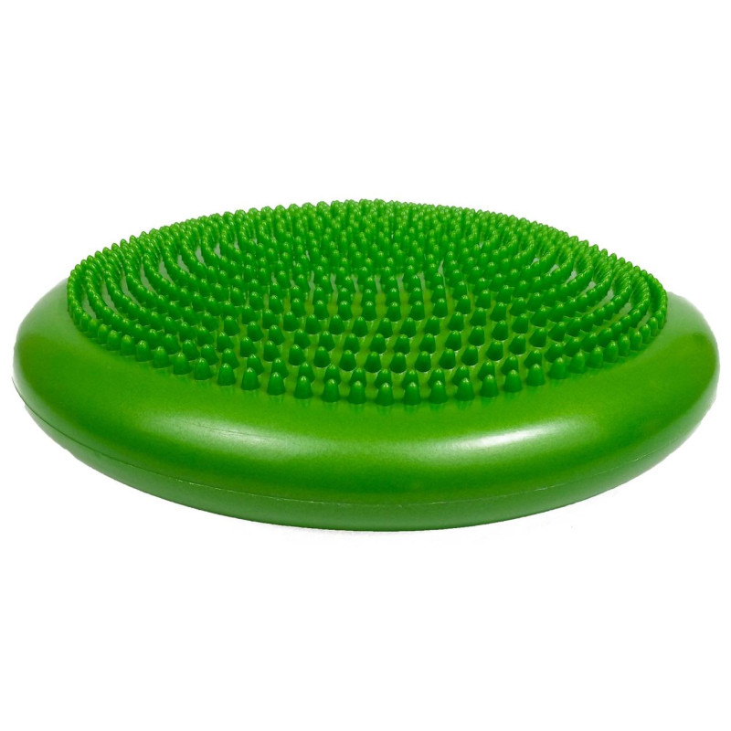 Балансировочная массажная подушка EasyFit, Диаметр 33 см, Максимальная нагрузка 120 кг, Резина, Зеленый
