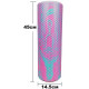 Массажный ролик (валик) EasyFit Foam Roller, длина 45 см, диаметр 14,5 см, розово-мятный, пена EVA с мелкой массажной поверхностью, для МФР, фитнеса, йоги и реабилитации