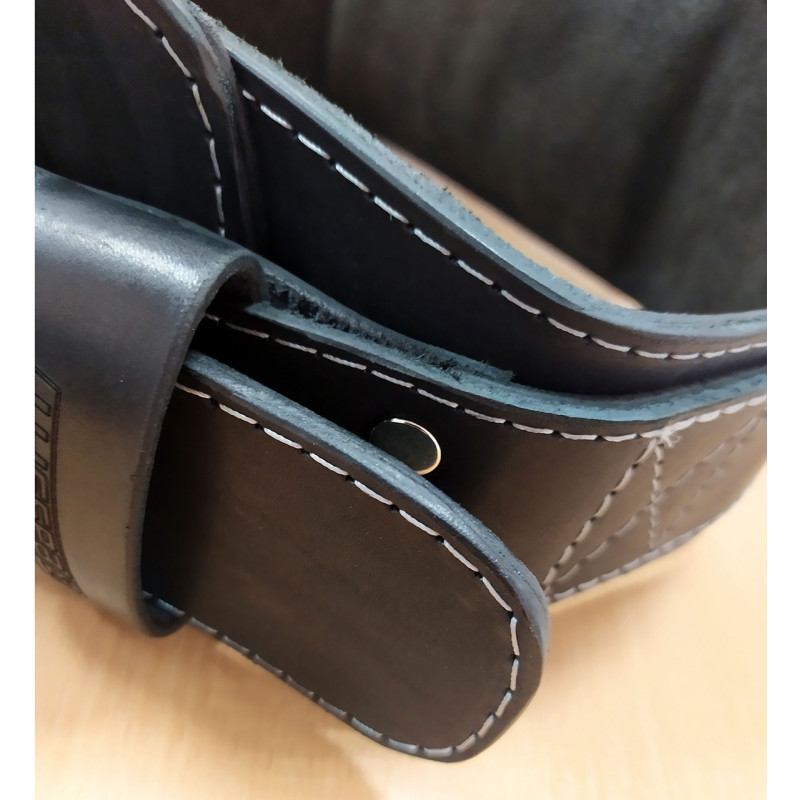 Пояс атлетический EasyFit Training Belt, Кожа, Размер XS, Обхват 55-75 см, Черный