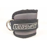 Манжета EasyFit для тяги на тренажерах, Длина 29 см, Ширина 10 см, Оксфорд, Сталь, Серый