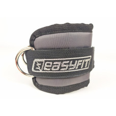 Манжета EasyFit для тяги на тренажерах, Довжина 29 см, Ширина 10 см, Оксфорд, Сталь, Сірий