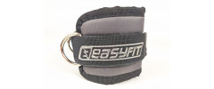 Манжета EasyFit для тяги на тренажерах, Длина 29 см, Ширина 10 см, Оксфорд, Сталь, Серый