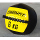 Медичний м'яч EasyFit Wall Ball (медбол, волболл), Вага 6 кг, Діаметр 33 см, PU, PVC, Чорно-жовтий